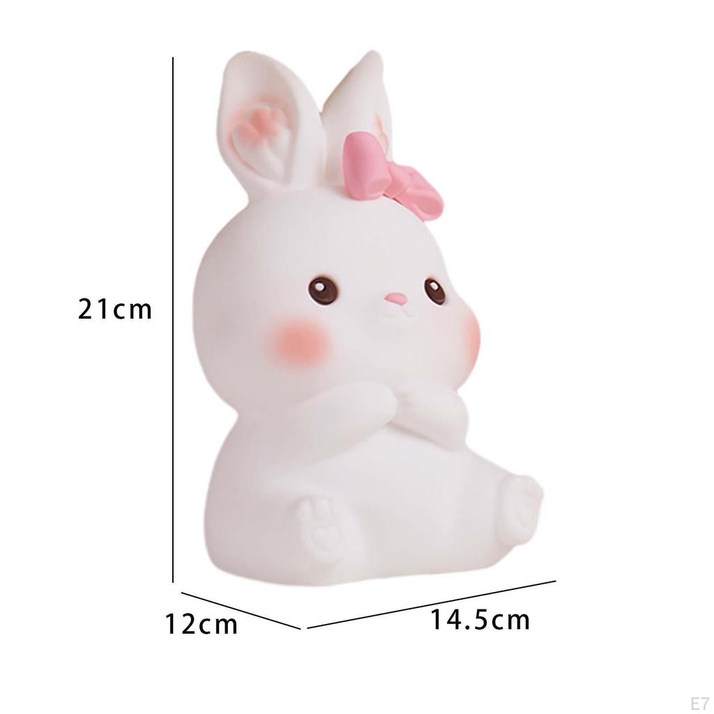 Adorable Bunny Silicone Night Light - Rechargeable Lamp for Nursery Soft Glow Kids