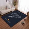 Nürburgring Racing Circuit Map Print Rug Suitable for Use As an Anti-slip Game Mat for Living Room and Bedroom Sofas