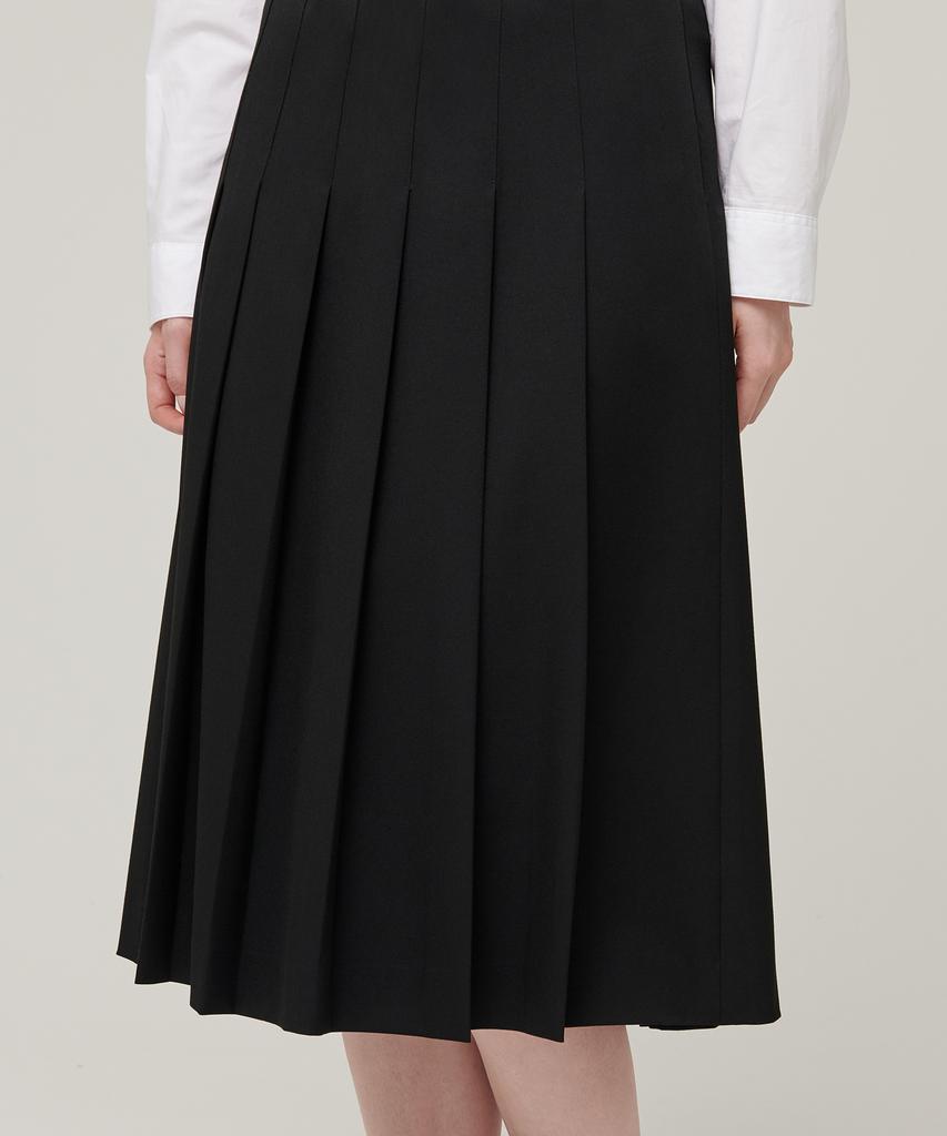 Musinsa Standard Woman Women'S Pleated Midi Skirt [Black]