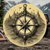 1pc Vintage Nautical Compass Design Spare Tire Cover For Off-Road Vehicles, Essential Universal Wheel Cover For Outdoor Adventur