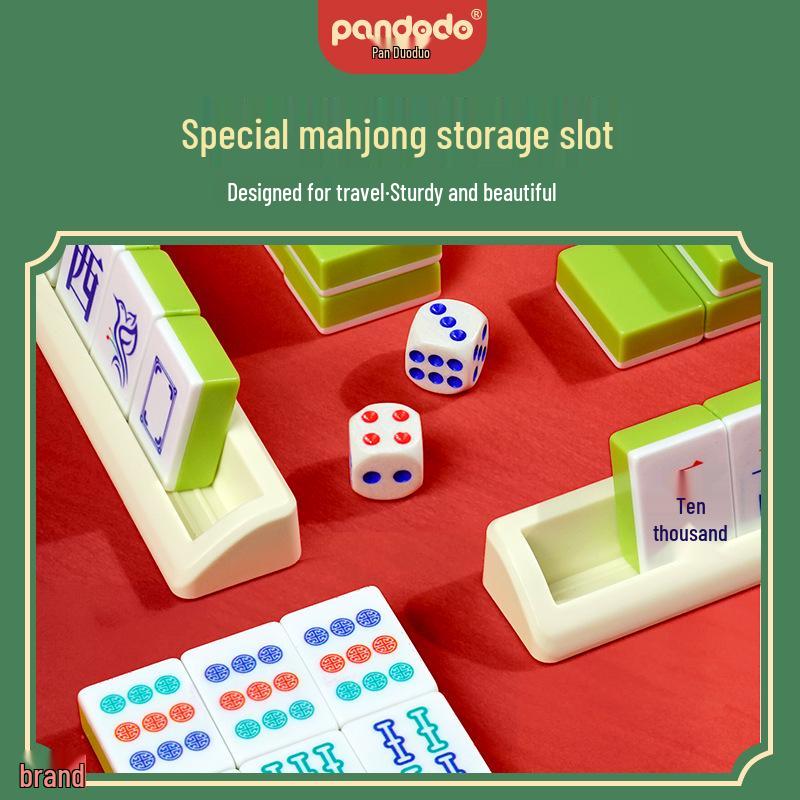 Children's Portable 144-Tile Mahjong Set for Home, Travel, Team Building, Parties, Stress Relief