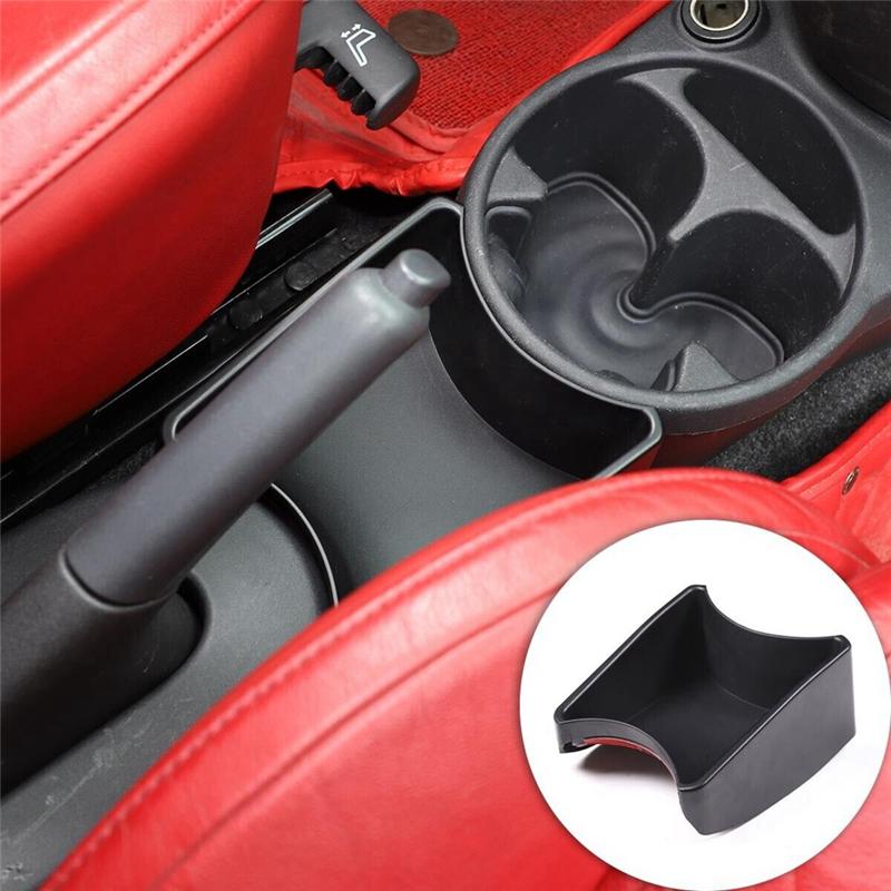 For Fiat 500 2011-2015 Abarth 595 Car Handbrake Multifunctional Storage Box ABS Black Replacement Spare Parts Accessories-A87Q