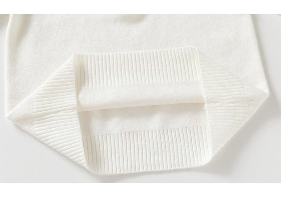Boys' Classic Lapel Knit Top - Plain Half-Zip Jacket for Children