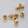 Yiqianyuan Brass Flare Tee Fitting Copper Expansion Flared Adapter Connector Flare Tee Tube Fitting Adapeter For Air Conditioner