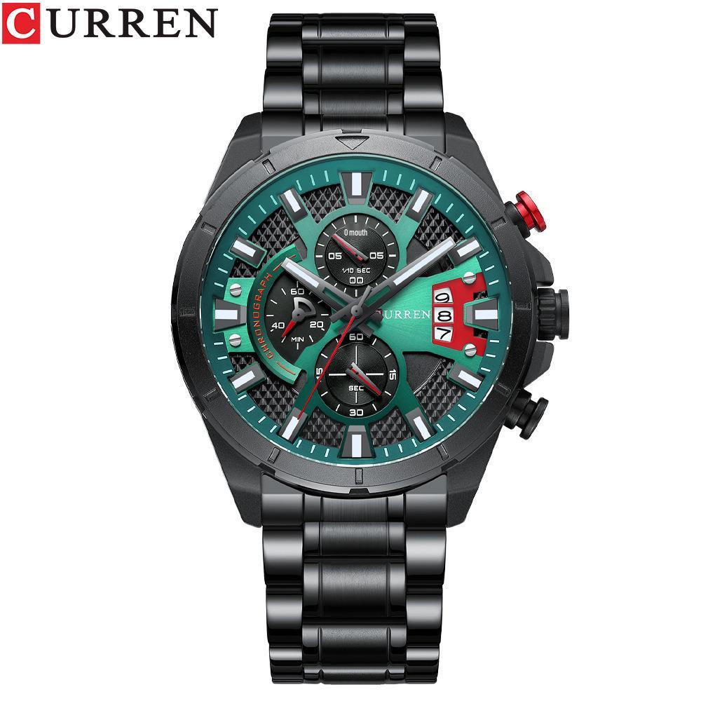 CURREN 8401 Men s Multi-function Quartz Watch with Steel Band