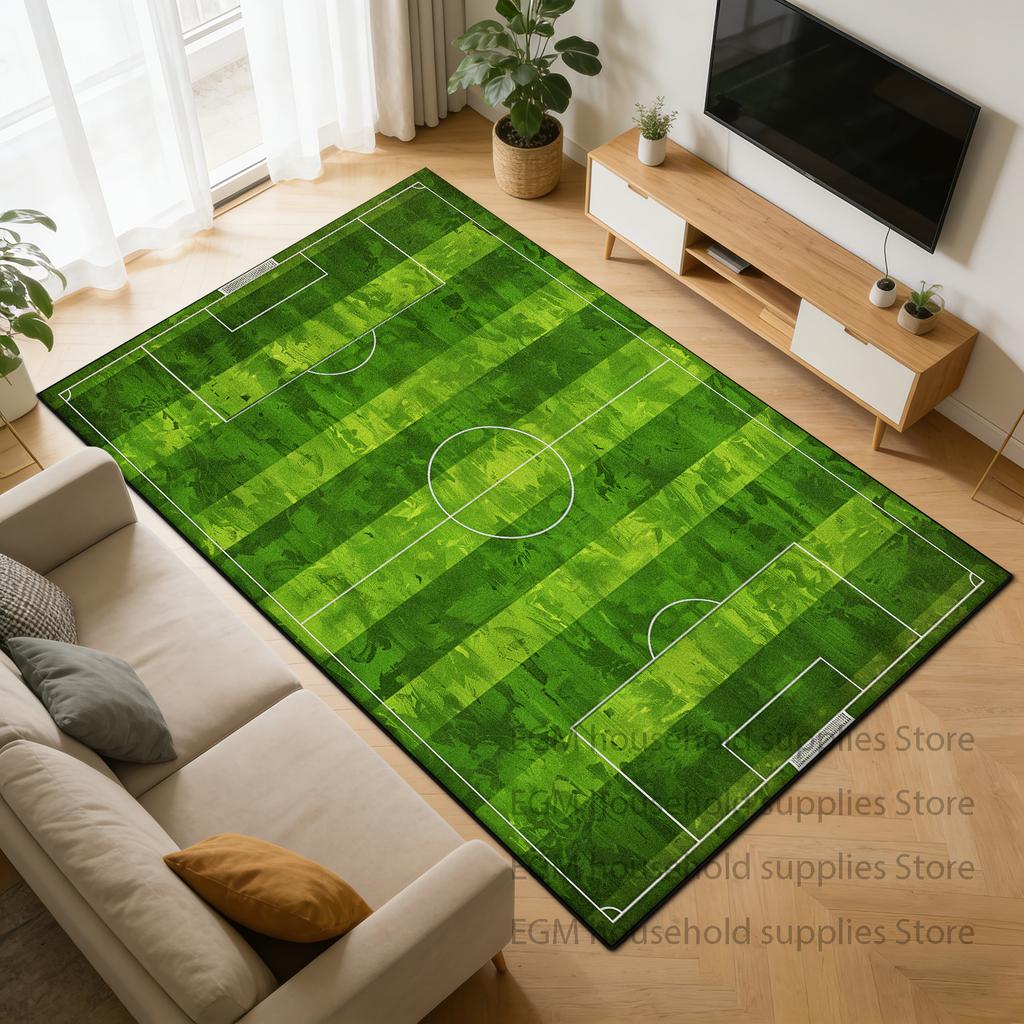 Football Field Carpet Modern Living Room Foldable lounge Floor Mats Non-slip Bedroom study customizable large size Rugs Washable