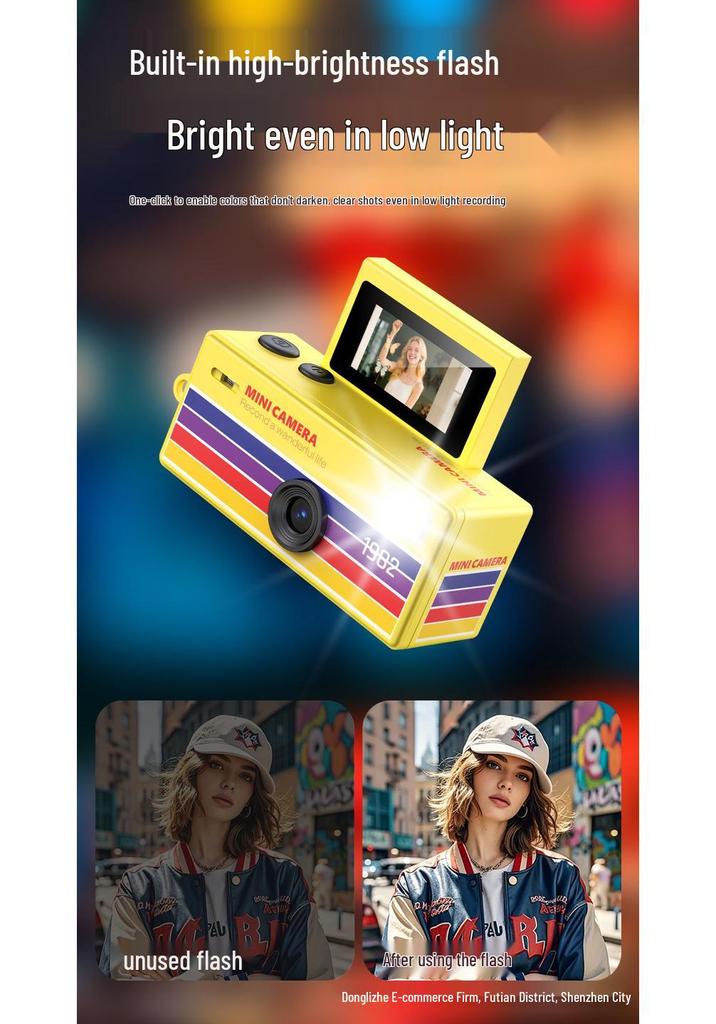 LK030 Kid's Compact Flip Camera: Portable Outdoor Thumb Cam