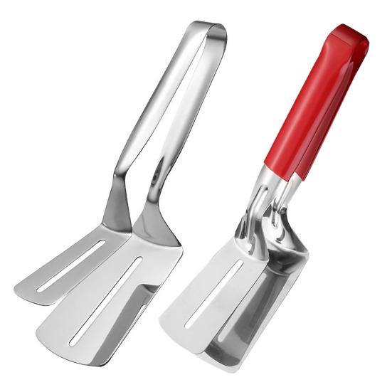 Stainless Steel BBQ Spatula Tongs with Non-Slip Grip Heat-Resistant Grilling Turner for Burgers Fish Pancakes Multi-Purpose Cooking Utensil