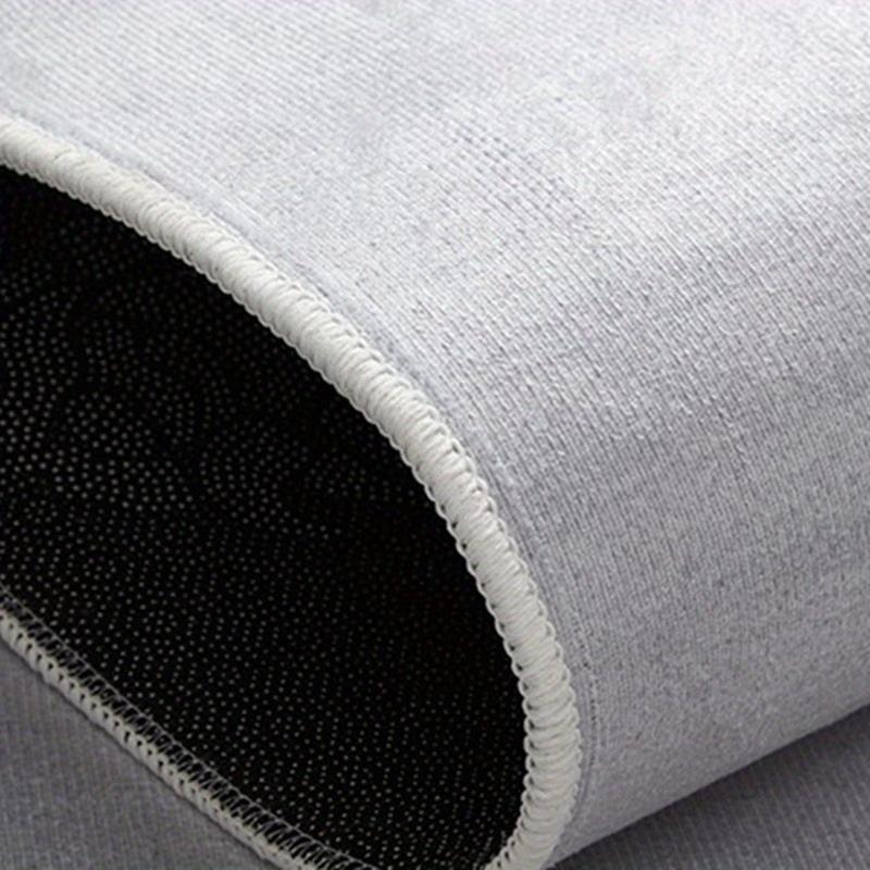 Chic Black Cat & Plant Design Round Rug - Non-Slip, Machine Washable Faux Fleece Carpet for Living Room, Entryway and Home Decor