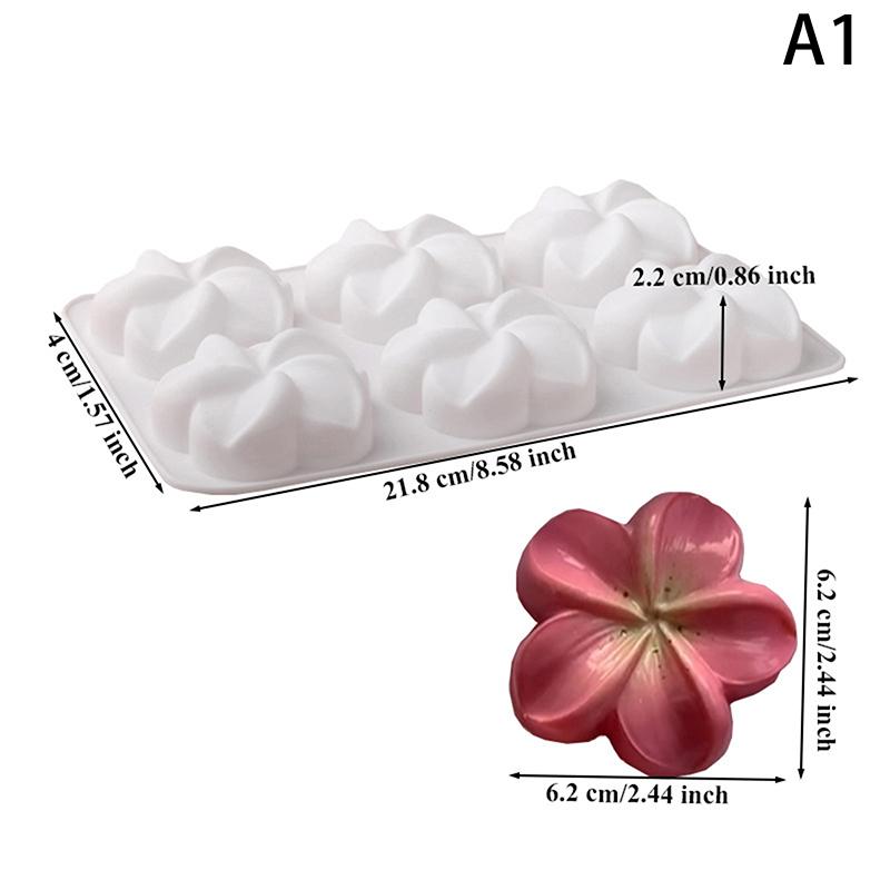 French Mousse Cake Molds Home Baking Tools Kitchen Styling And Baking Supplies Flower-Shaped Silicone Cake Molds