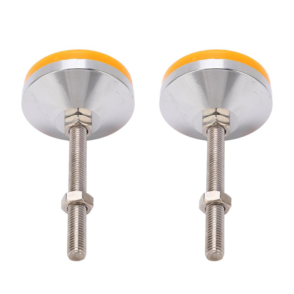 2pcs Furniture Leg Leveller Carbon Steel Nut Rubber Pad Anti Skid Height Adjustable Furniture Leg Screw
