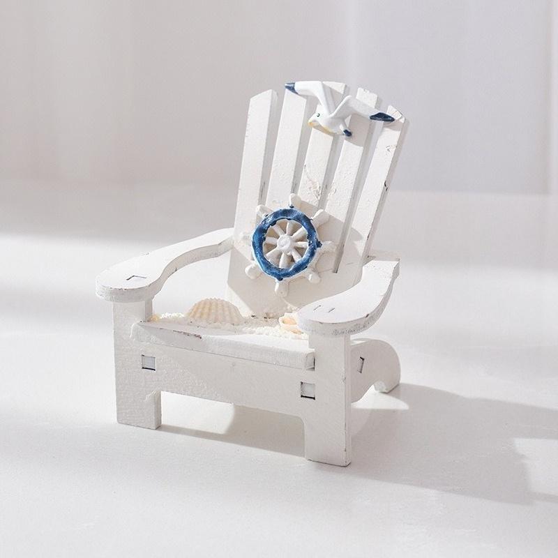 1PC Mini Beach Chair Ornament Ocean Scene Decor Photography Props Summer Gift