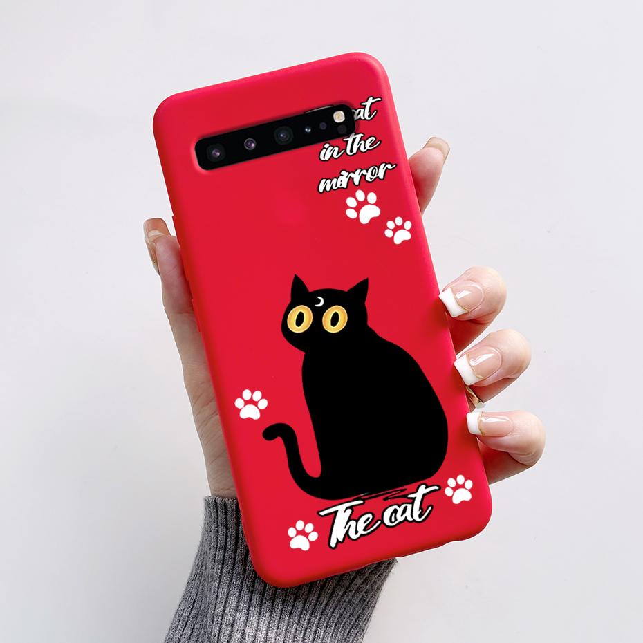 For Samsung S10 5G Case SM-G977N SM-G977B Cute Cat Cartoon Frog Phone Cases For Samsung Galaxy S10 5G Back Cover Silicone Bumper