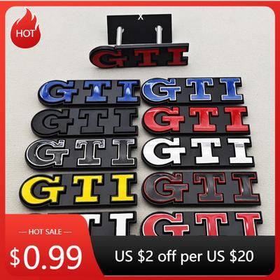 Para VW VOLKSWAGEN 2026 Nuevo Logo Metálico 3D GTI Insignia Emblema de Rejilla Frontal del Coche Para Volkswagen Polo Tipo 9N3 6R AW Golf 4 5 6 8 MK3 MK