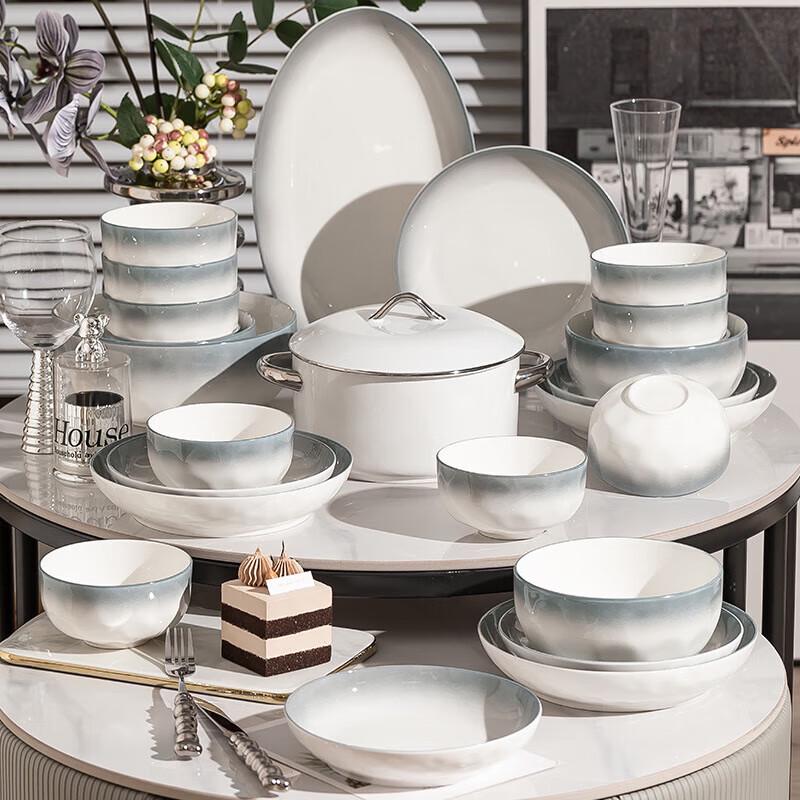 Morder Lanka Gradient Underglaze Ceramic Dinnerware Set