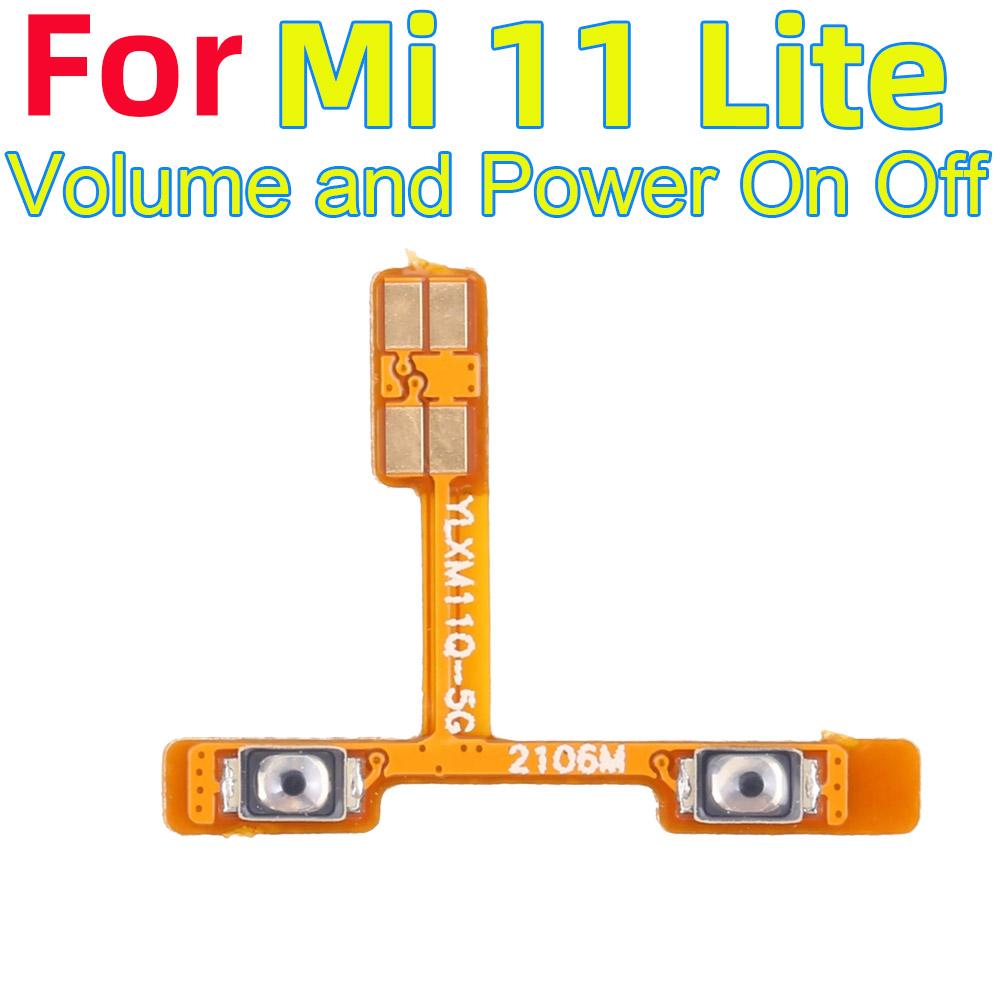 Power ON OFF Mute Switch Control Key Volume Button Flex Cable for Xiaomi Mi 11 Lite Power On Off Volume Power Volume