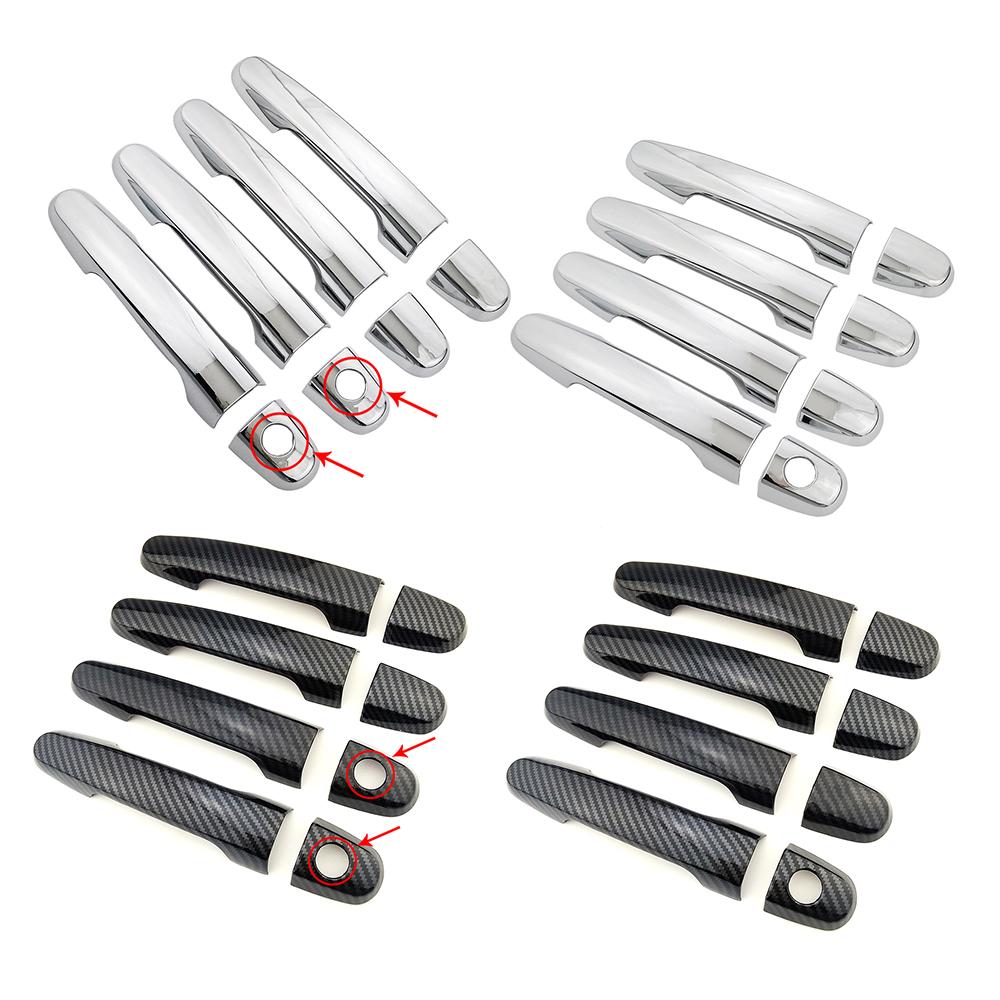 For Toyota Rav4 Rav 4 2001-2012 Carbon Fiber Color Modify Refit Chrome Door Handle Cover Decoration Trim Protection Sticker