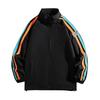 Giacca Varsity Hip Hop Uomo High Street Patchwork Color Block Giubbotti Antivento per Ragazzi