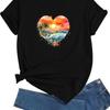 J&DHUASHA Women's T-Shirt Short Sleeve Crewneck Graphic Tees Printed Casual Summer Tops