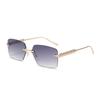 Rimless Square Sunglasses For Men Women Fashion Summer Outdoor Accessory Eyeglasses Classic Simple Rectangle Sun Glasses