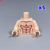 MOC Blocks Beach Ocean Palm Torso Pants Muscle Figure Ski Glasses Particles Assembled Construction Bricks Children's Playthings