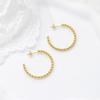 Cross -Border European And American Women 'S Female Twist Line Stainless Steel Earrings