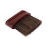 Professional Barber Neck Duster Brush Soft Nylon Hair Beech Handle Sweeping Cleaning Tool Flat Dark Brown