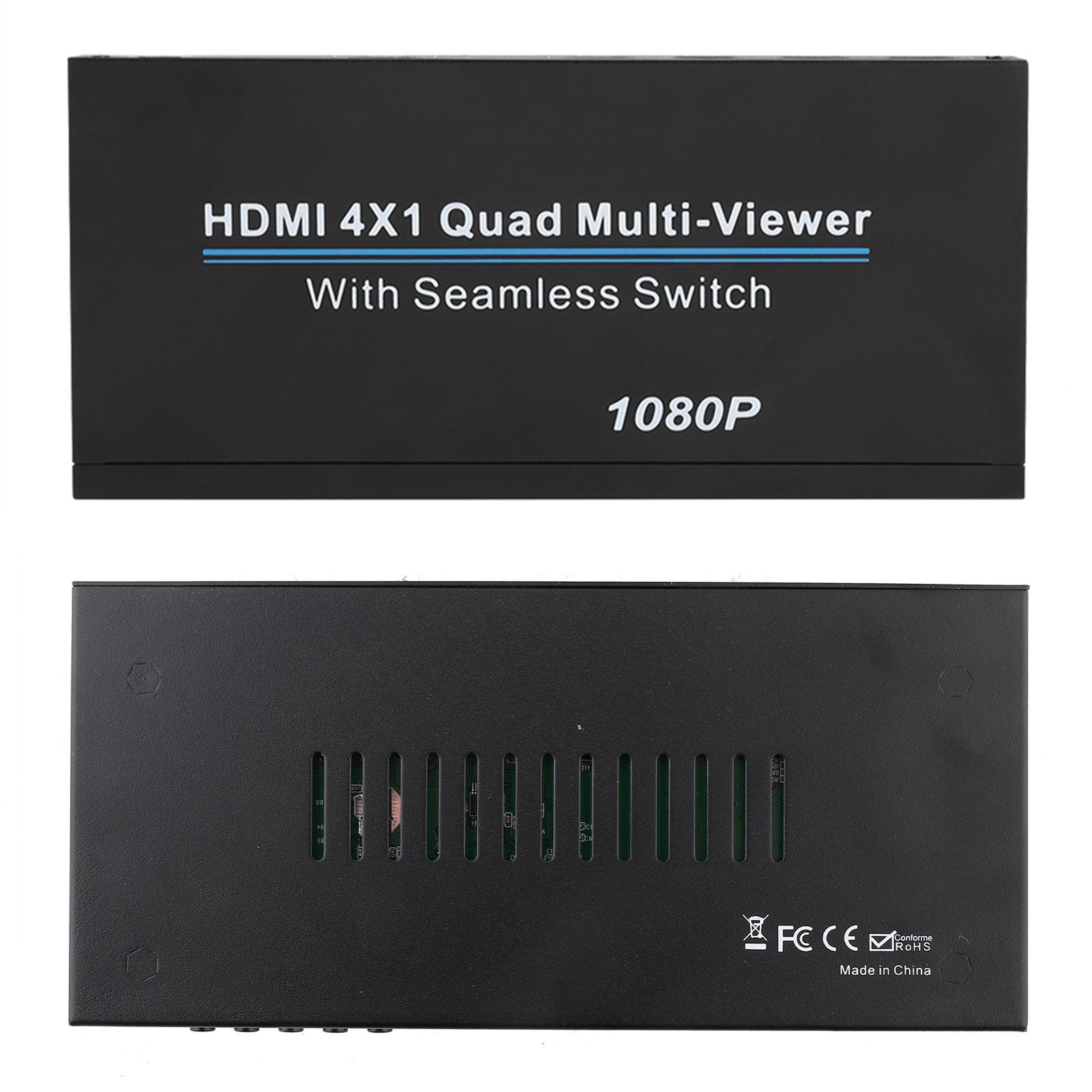 

4 in 1 1080P HDMI Multiviewer Quad Screen HDMI1.3aHDCP1.2 HDMI Quad Multiviewer - EU Plug