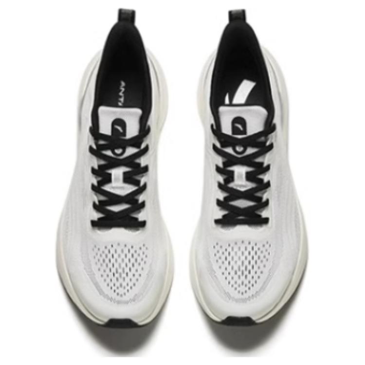 New Anta Hydrogen Run 6th Generation Cushioning, Wear Resistant Low Top Running Shoes Men's Black White 112425540-1