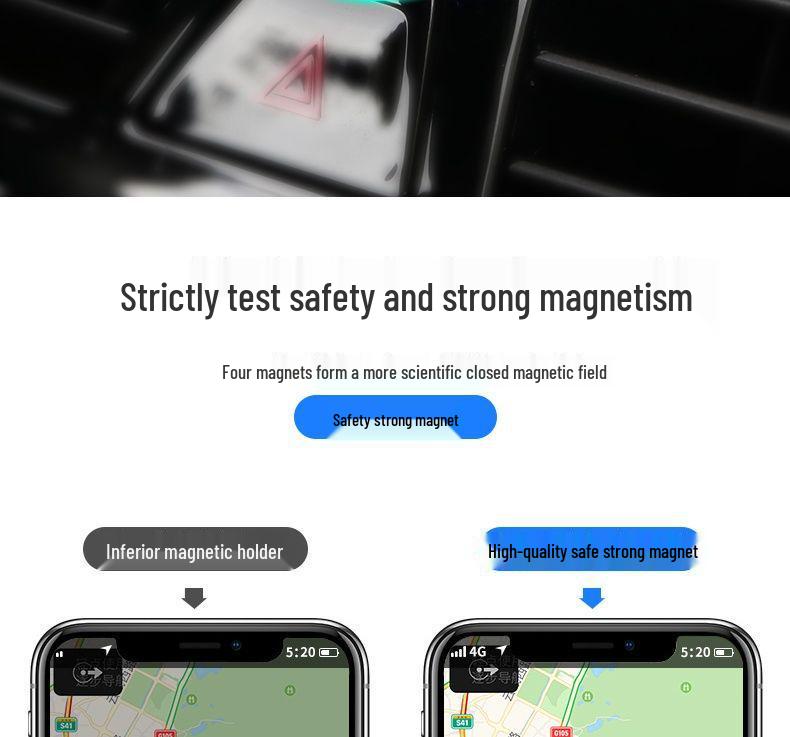 360° Rotating Magnetic Car Phone Holder for Air Vent & Dashboard