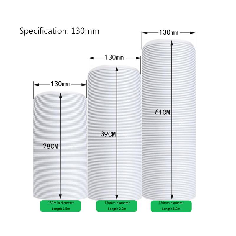 130 150mm Duct Extension Pipe Telescopic Flexible Mobile 13/15cm Air Conditioner Exhaust Hose Accessories Vent Hose