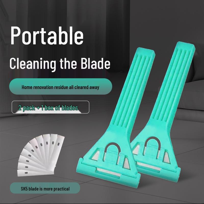 Upgraded Heavy Duty Aluminum Alloy Putty Knife with Thick Black Blade for De-gluing Floor Tiles and Kitchen Use