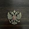 1 stk Mindemærke Emblemer Rusland Dobbelt Hovedet Ørn Nationalt Emblem Metal Broche Diy Jakkesæt Skjorte Krave Dekoration Pins Smykker Håndværk