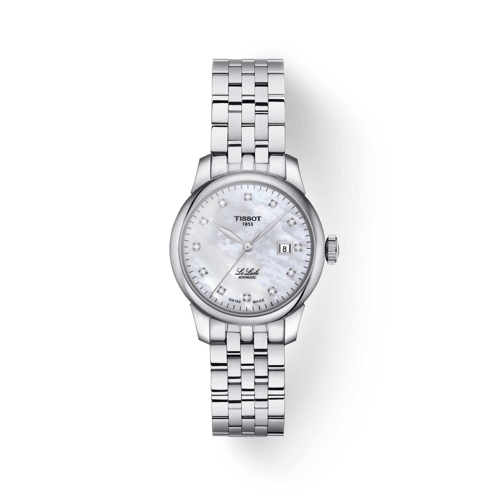 TISSOT Montre de mode homme  en acier inoxydable avec cadran en nacre blanche T006.207.11.116.00 blanc