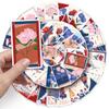 50pcs Vintage Floral Cartoon Stickers for DIY Journals and Notebooks