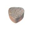 Rhinestone Decorated Heart Shape Luxury LED Champagne Fashion Wedding Ring Box Special Jewelry Gift Boxes with Velvet Insert