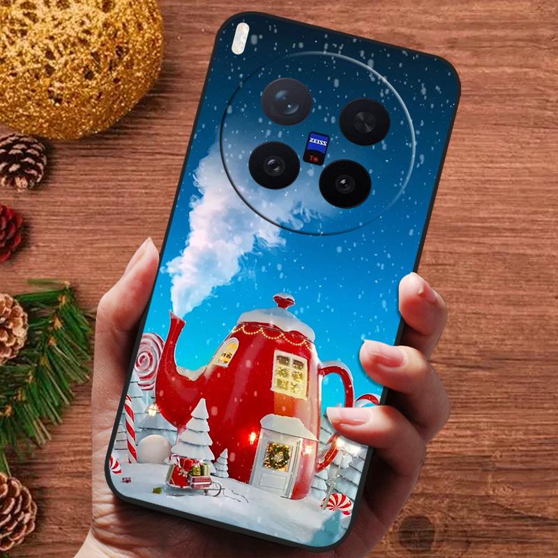 Christmas Painted Cover For Vivo X300 Pro Case V2502A Silicone Soft Phone Cover For Vivo X300 5G V2509A Capa 2025 New Fundas