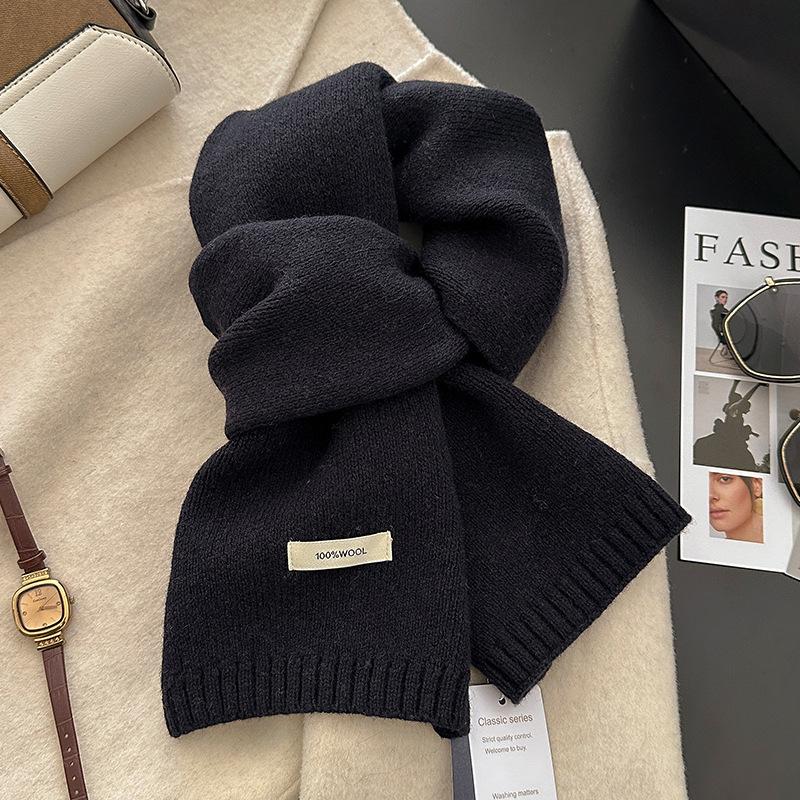18-color scarf women's winter high-end soft waxy season warm thickened knitted wool couple scarf Korean