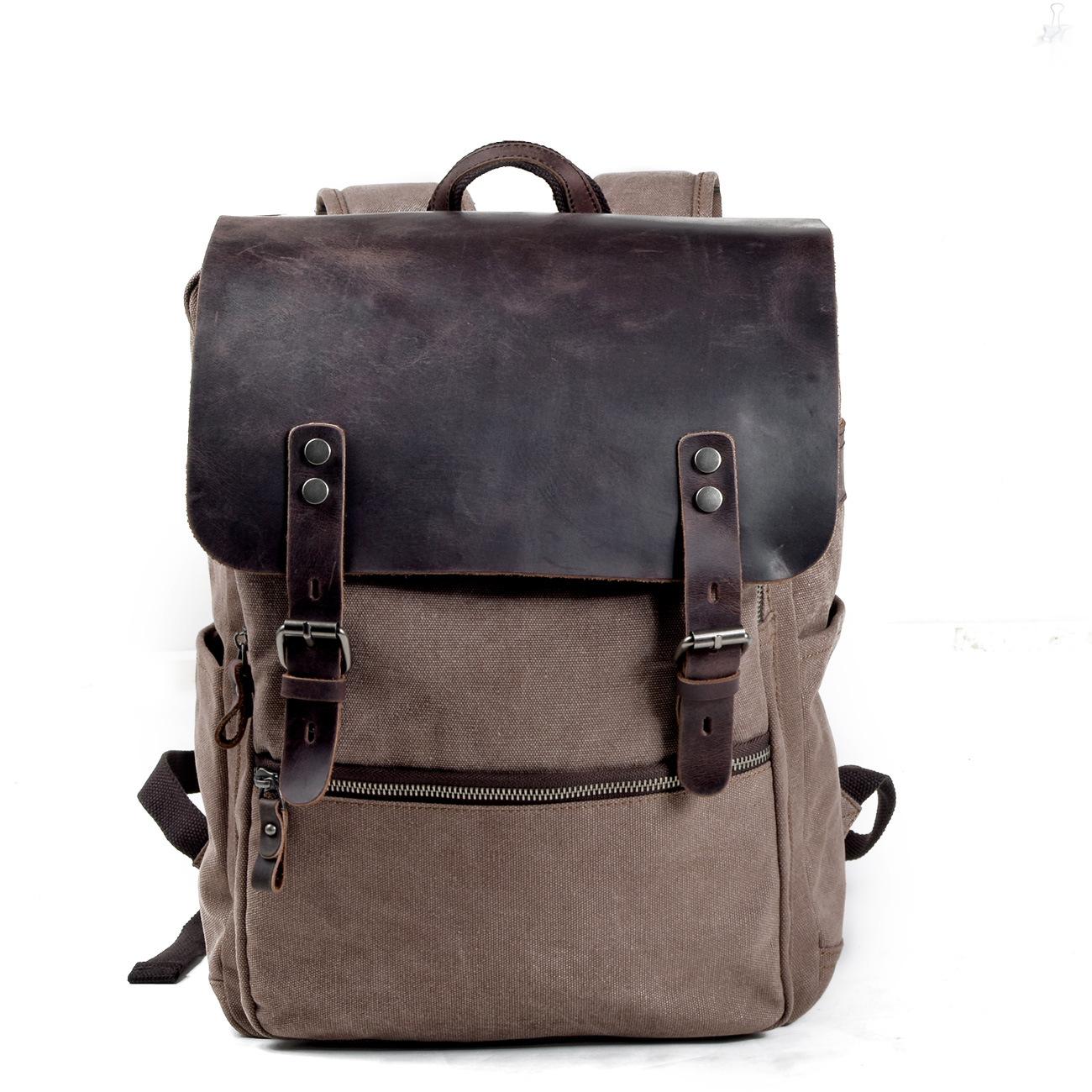 

Retro Men S Backpack Backpack Men S Business Leisure Short Trip Backpack Fashion Trend Large Capacity Computer Bag темно-коричневого кольору