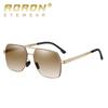 aoron Double Beam Driving Sunglasses Fashion Men's Metal Large Frame Outdoor Sunglasses
