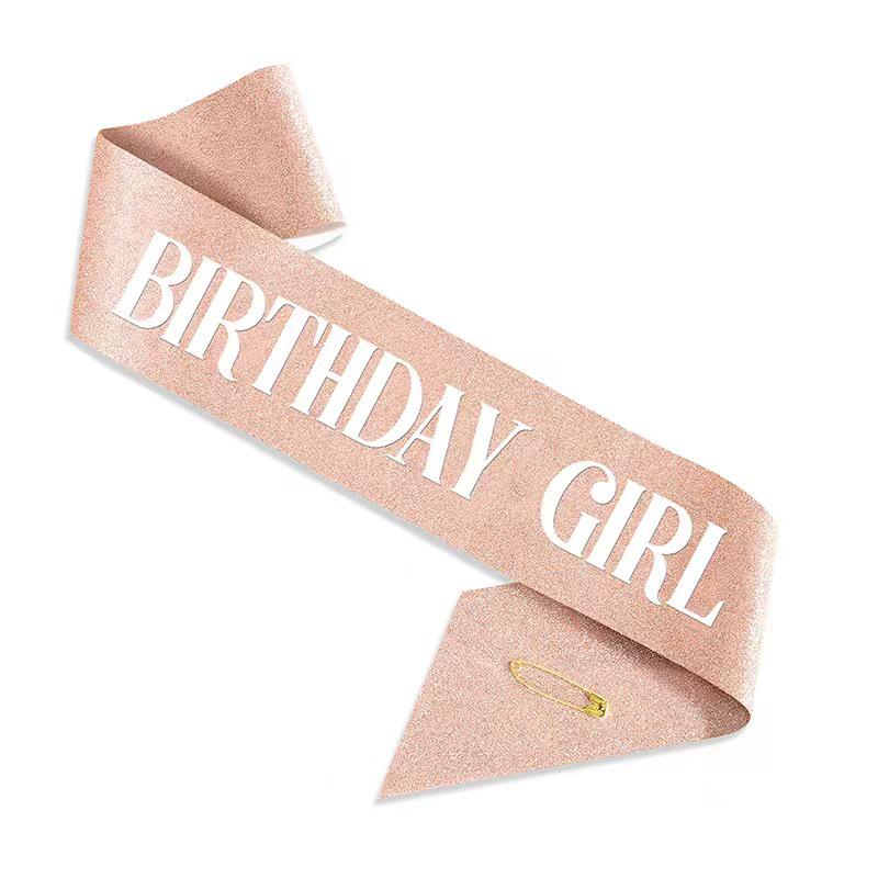 European and American Birthday Crown Headband Hairpin - "Happy Birthday"