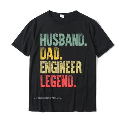 T-shirt Drôle Vintage pour Homme Mari Papa Ingénieur Rétro T-shirt Haut T-shirts Confortable Oversize T-shirts Homme Confortable