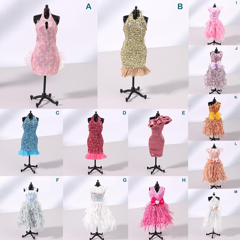 Doll Clothes For 30Cm Doll Clothes Evening Gown Trailing Skirt Wedding Dress Princess Dress Dollhouse Decor Accessories