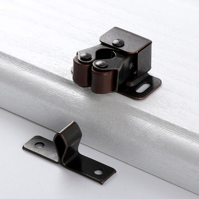 5pcs Zinc Plated Door Buckles Cabinet Door Catches Suitable for Drawers Lockers