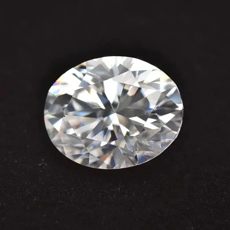 Moissanit Edelstein Oval Schliff D Farbe VVS1 Labor Synthetisch Erzeugt Hitze Diamant für DIY Schmuckherstellung Materialien mit Bericht