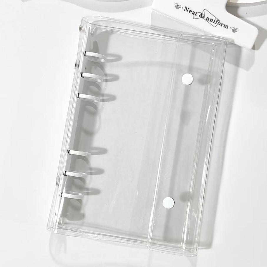 Transparent PVC HONGEN Gift Binder Case Hand Ledger Simple Storage Cover 60 Sheet Spiral Core Loose-leaf Notebook A3