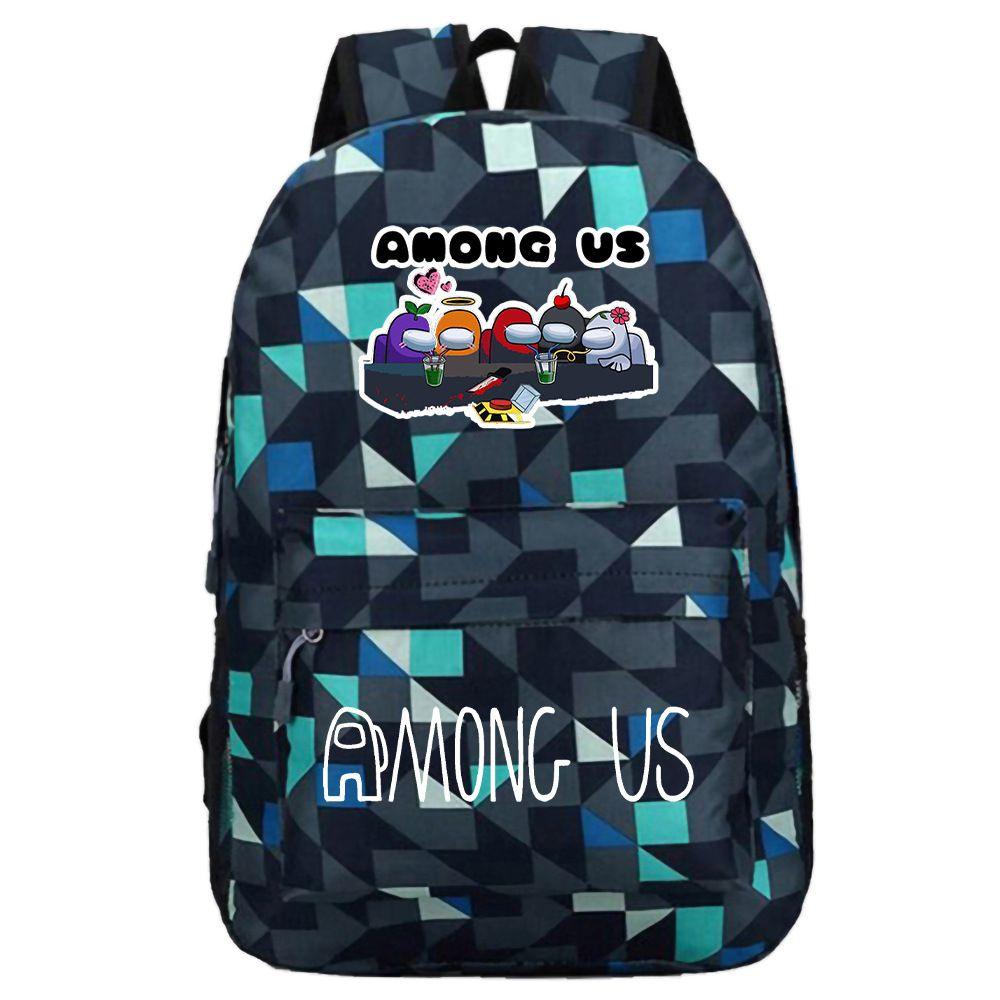 Stylish Among Us Backpack With Starry Background Perfect For Boys And Girls