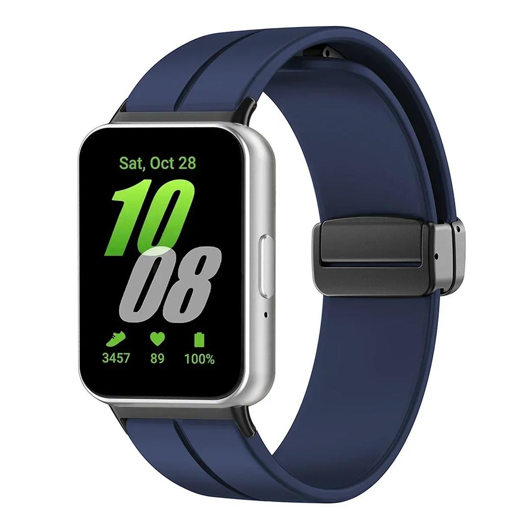 Cinturino in Silicone per Samsung Galaxy Fit3 Cinturino per Orologio Fibbia Magnetica Braccialetto Sostituzione Correa