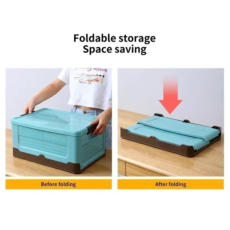 Camping Storage Box Folding Multifunction Space-Saving Storage box Book box Folding book Portable storage Car Backup box