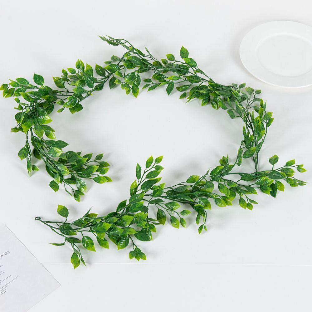 

Hot sale Green Foliage Vine Artificial plants Christmas Materials Wedding outdoor garden arch Home Wall Festival Decorations DIY 1pc светло-зеленый